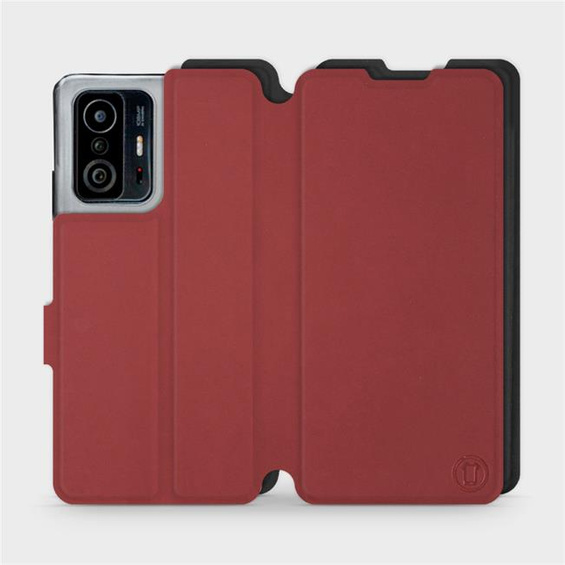 Etui Soft Touch do Xiaomi 11T - wzór Zachodząca czerwień z czernią