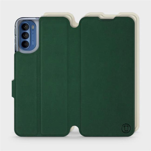 Etui Soft Touch do Motorola Moto G41 - wzór Miejska zieleń z platyną