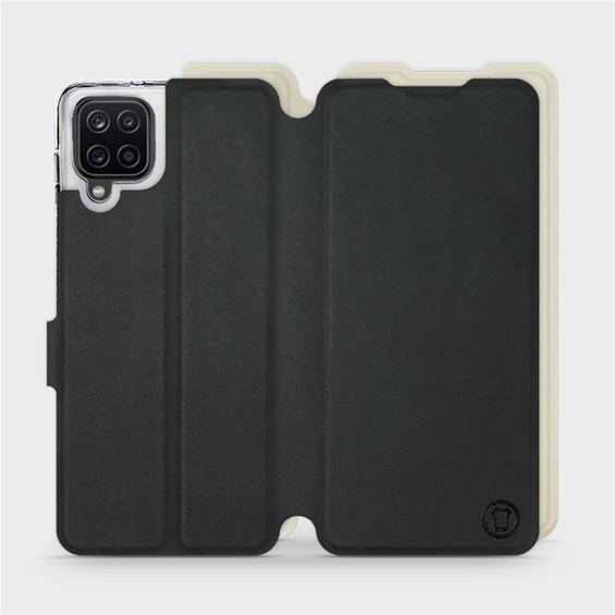 Etui Soft Touch do Samsung Galaxy M12 - wzór Satynowa czerń z platyną