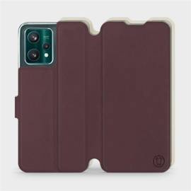Etui Soft Touch do Realme 9 Pro Plus - wzór Matowy burgund z platyną