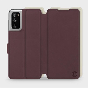 Etui Soft Touch do Samsung Galaxy S20 FE - wzór Matowy burgund z platyną