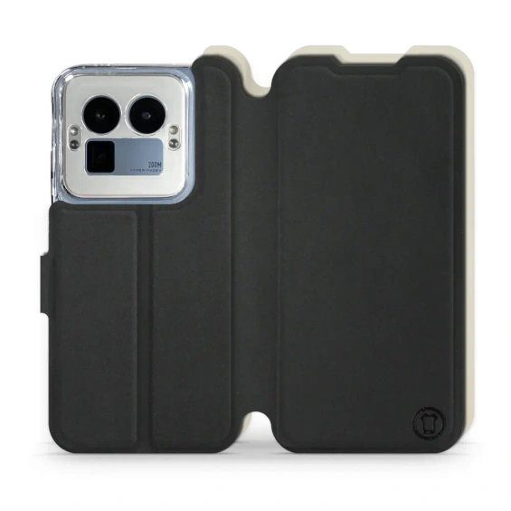 Etui Soft Touch do Realme GT 8 Pro - wzór Satynowa czerń z platyną