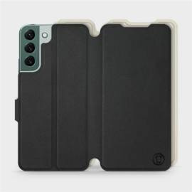 Etui Soft Touch do Samsung Galaxy S22 Plus - wzór Satynowa czerń z platyną