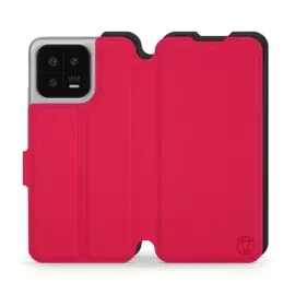 Etui Soft Touch do Xiaomi 13 - wzór Żywa czerwień z czernią