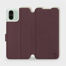 Etui Soft Touch do Xiaomi Redmi A1 - wzór Matowy burgund z platyną