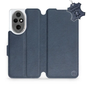 Etui ze skóry naturalnej do Huawei Honor 200 - wzór Blue Leather