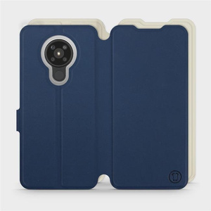 Etui Soft Touch do Nokia 5.3 - wzór Głęboki granat z platyną