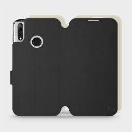 Etui Soft Touch do Huawei Y7 2019 - wzór Satynowa czerń z platyną