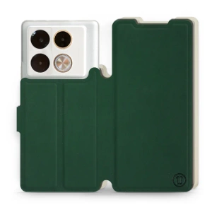 Etui Soft Touch do Infinix Note 40 Pro - wzór Miejska zieleń z platyną