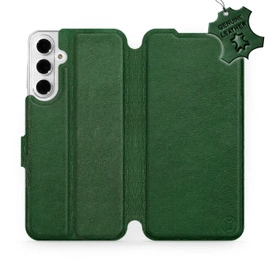 Etui ze skóry naturalnej do Samsung Galaxy A16 5G - wzór Green Leather
