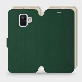 Etui Soft Touch do Samsung Galaxy A6 Plus 2018 - wzór Miejska zieleń z platyną