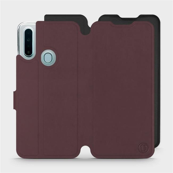 Etui Soft Touch do OPPO A31 - wzór Matowy burgund z czernią