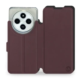 Etui Soft Touch do Xiaomi Redmi 14C - wzór Matowy burgund z czernią