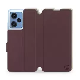 Etui Soft Touch do Xiaomi Redmi Note 12 Pro 5G - wzór Matowy burgund z platyną