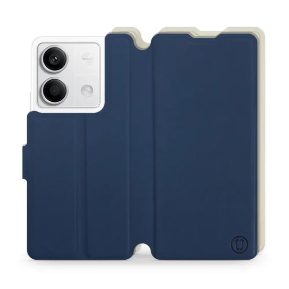 Etui Soft Touch do Xiaomi Redmi Note 13 5G - wzór Głęboki granat z platyną