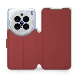 Etui Soft Touch do Vivo X200 Pro 5G - wzór Zachodząca czerwień z platyną