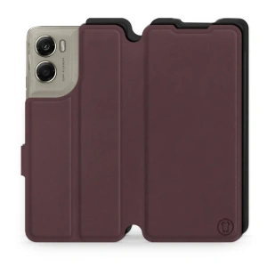 Etui Soft Touch do Motorola Moto G06 Power - wzór Matowy burgund z czernią