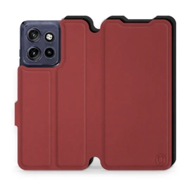 Etui Soft Touch do Motorola Edge 50 Neo - wzór Zachodząca czerwień z czernią