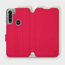 Etui Soft Touch do Motorola Moto G8 Power - wzór Żywa czerwień z platyną