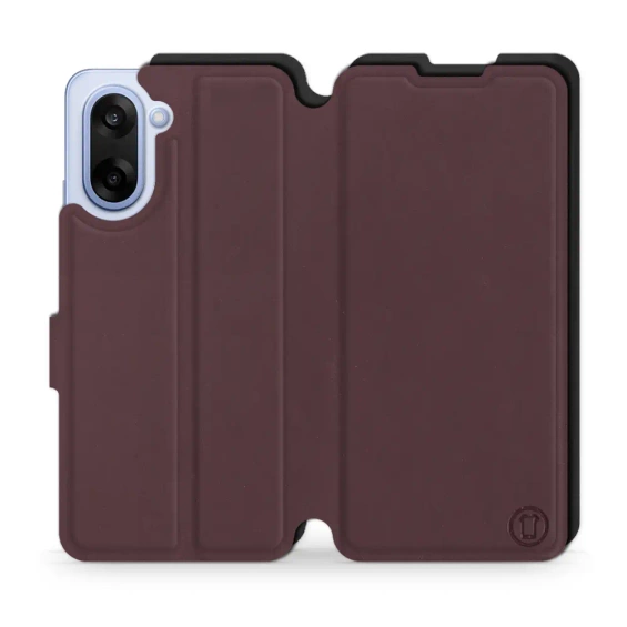Etui Soft Touch do OnePlus Nord CE5 - wzór Matowy burgund z czernią