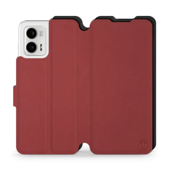 Etui Soft Touch do Motorola Moto G73 5G - wzór Zachodząca czerwień z czernią