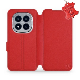 Etui ze skóry naturalnej do Xiaomi Redmi Note 15 Pro Plus 5G - wzór Red Leather