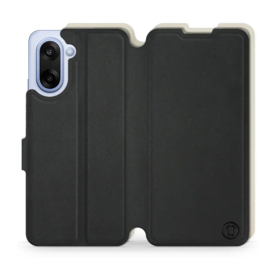 Etui Soft Touch do OnePlus Nord CE5 - wzór Satynowa czerń z platyną