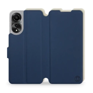 Etui Soft Touch do OPPO A78 5G - wzór Głęboki granat z platyną