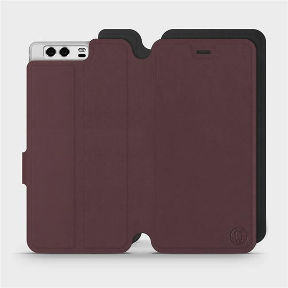 Etui Soft Touch do Huawei P10 - wzór Matowy burgund z czernią