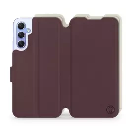Etui Soft Touch do Samsung Galaxy A34 5G - wzór Matowy burgund z platyną