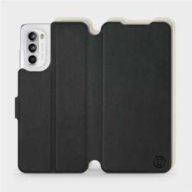 Etui Soft Touch do Motorola Moto G52 - wzór Satynowa czerń z platyną