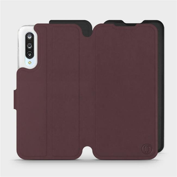 Etui Soft Touch do Xiaomi Mi 9 Lite - wzór Matowy burgund z czernią