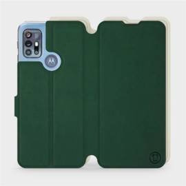 Etui Soft Touch do Motorola Moto G20 - wzór Miejska zieleń z platyną
