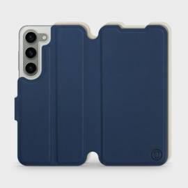 Etui Soft Touch do Samsung Galaxy S23 - wzór Głęboki granat z platyną