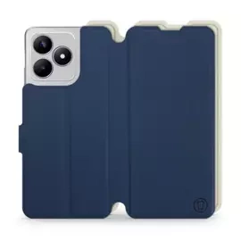 Etui Soft Touch do Realme C53 - wzór Głęboki granat z platyną