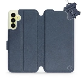 Etui ze skóry naturalnej do Samsung Galaxy A15 5G - wzór Blue Leather