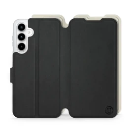 Etui Soft Touch do Samsung Galaxy A35 5G - wzór Satynowa czerń z platyną