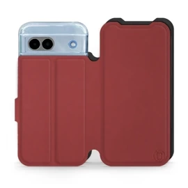 Etui Soft Touch do Google Pixel 8A - wzór Zachodząca czerwień z czernią
