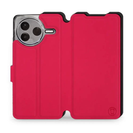 Etui Soft Touch do Xiaomi POCO F7 Pro 5G - wzór Żywa czerwień z czernią