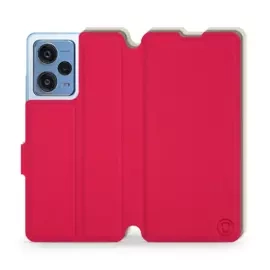 Etui Soft Touch do Xiaomi Redmi Note 12 Pro 5G - wzór Żywa czerwień z platyną