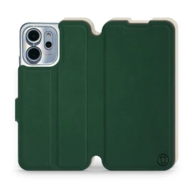 Etui Soft Touch do OPPO Reno 14 FS 5G - wzór Miejska zieleń z platyną