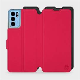 Etui Soft Touch do OPPO Reno 6 5G - wzór Żywa czerwień z czernią