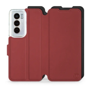 Etui Soft Touch do OPPO Reno 12 Pro 5G - wzór Zachodząca czerwień z czernią