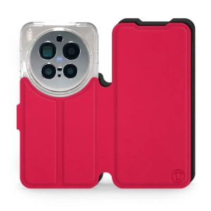 Etui Soft Touch do Vivo X300 pro - wzór Żywa czerwień z czernią