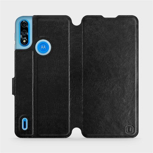 Etui do Motorola Moto E7i Power - wzór Black&Orange