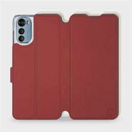 Etui Soft Touch do Motorola Moto E32 - wzór Zachodząca czerwień z platyną