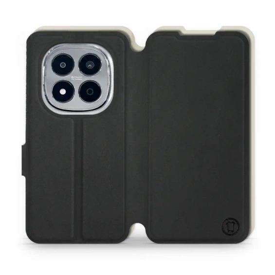 Etui Soft Touch do Xiaomi Redmi Note 15 Pro Plus 5G - wzór Satynowa czerń z platyną