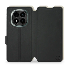 Etui Soft Touch do Xiaomi Redmi Note 14 Pro Plus 5G - wzór Satynowa czerń z platyną