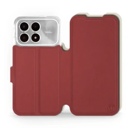 Etui Soft Touch do Xiaomi Poco F8 Pro - wzór Zachodząca czerwień z platyną