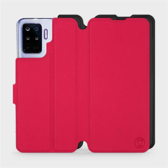 Etui Soft Touch do OPPO Reno 5 Lite - wzór Żywa czerwień z czernią